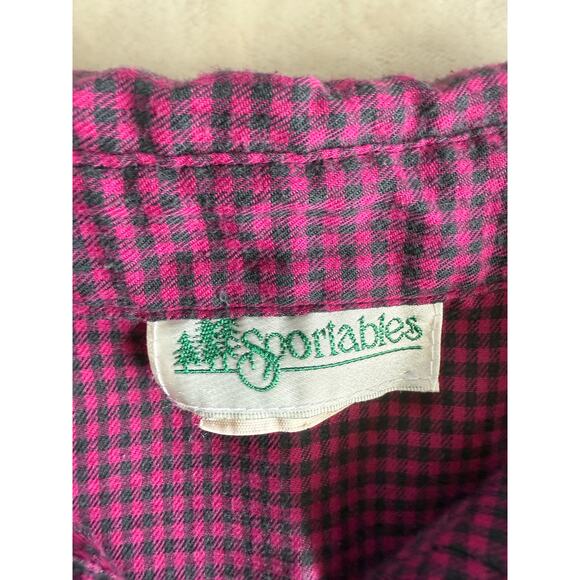 Sportables Vintage Cotton L/S Blouse Size - Picture 3 of 6